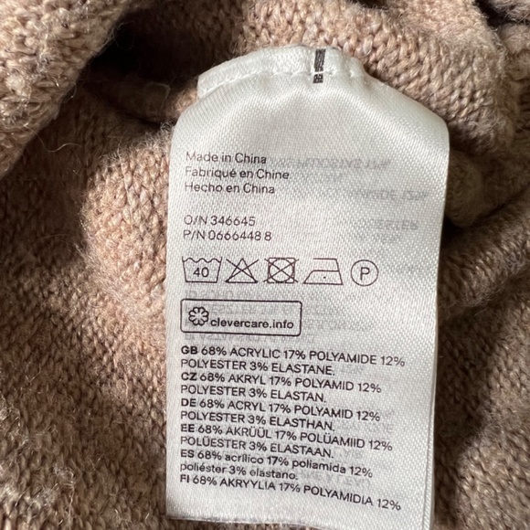*LAST CHANCE* Women’s H&M Crew-Neck Ribbed-Knit Sweater, light brown - Picture 4 of 4